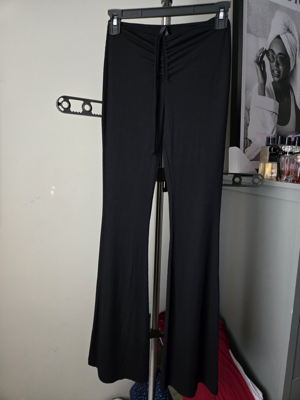SKIMS Black Flare Drawstring Waist Pants